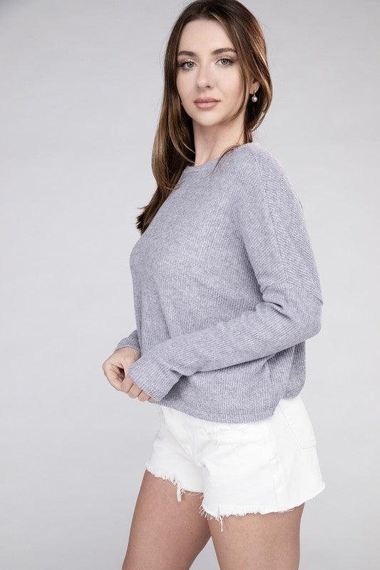 Ribbed Long Sleeve Sweater