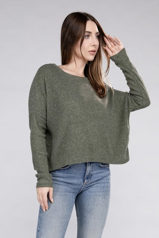 Ribbed Long Sleeve Sweater