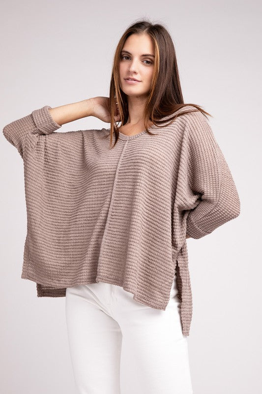 V-Neck Hi-Low Sweater