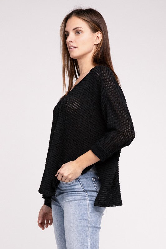 V-Neck Hi-Low Sweater