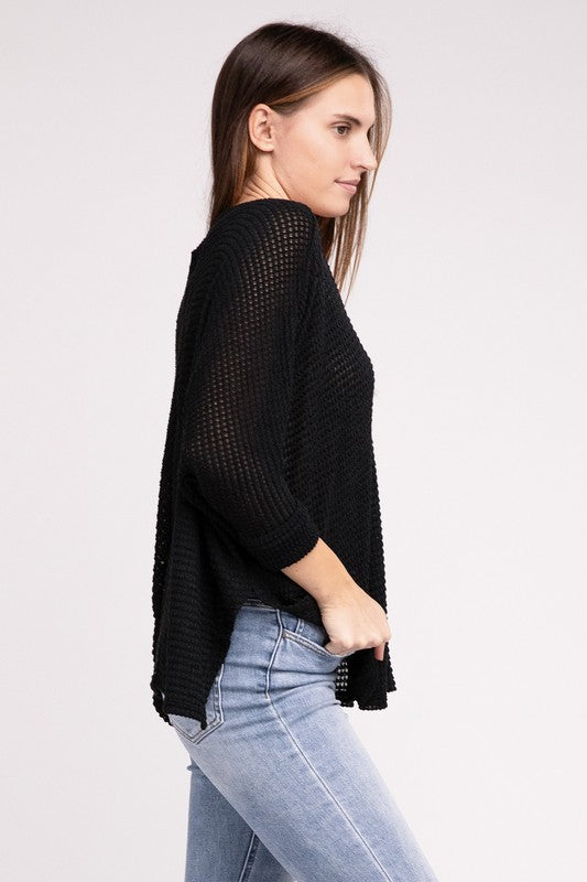 V-Neck Hi-Low Sweater