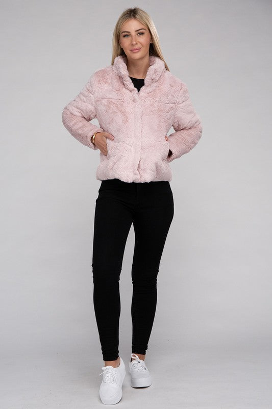 Fluffy Zip-Up Jacket